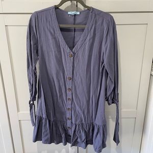 Navy Button Dress - Sky and Skye brand